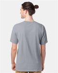Hanes GDH100 Men's Garment-Dyed T-Shirt - Silverstone - model back
