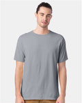 Hanes GDH100 Men's Garment-Dyed T-Shirt - Silverstone - model front