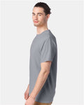Hanes GDH100 Men's Garment-Dyed T-Shirt - Silverstone - model side