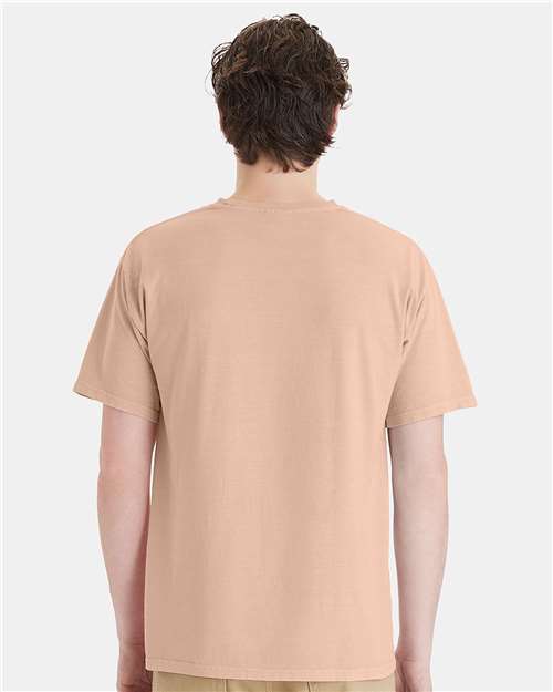 Hanes GDH11B Unisex Botanical Dyed T-Shirt - Botanical Annatto - model back