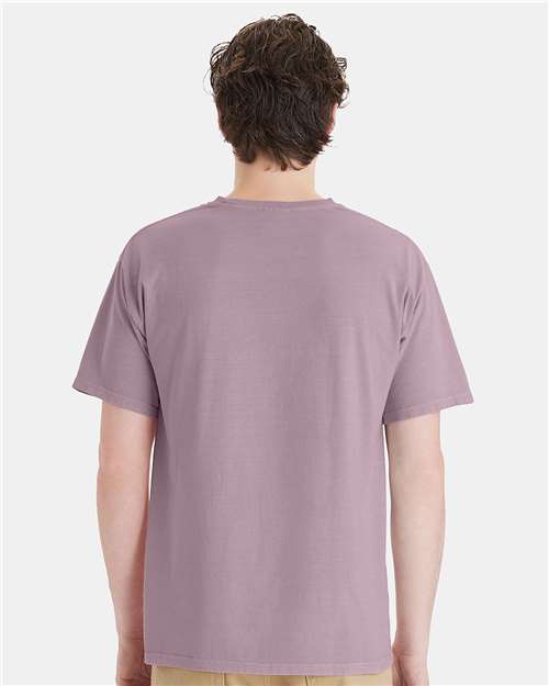 Hanes GDH11B Unisex Botanical Dyed T-Shirt - Botanical Nimbus - model back