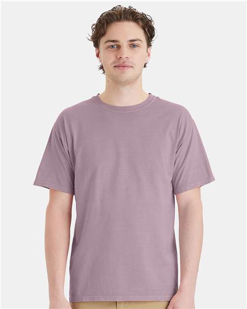 Hanes GDH11B Unisex Botanical Dyed T-Shirt - Botanical Nimbus - model front
