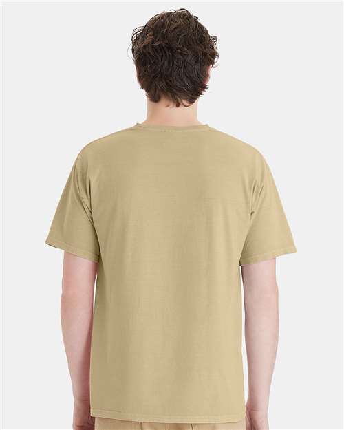 Hanes GDH11B Unisex Botanical Dyed T-Shirt - Botanical Pomegranate Rind - model back