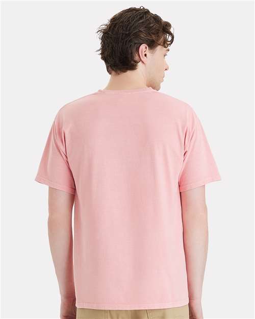 Hanes GDH11B Unisex Botanical Dyed T-Shirt - Botanical Rubia - model back