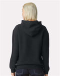 American Apparel RF498 Unisex ReFlex Fleece Hoodie Sweatshirt - Black - model back