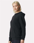 American Apparel RF498 Unisex ReFlex Fleece Hoodie Sweatshirt - Black - model side