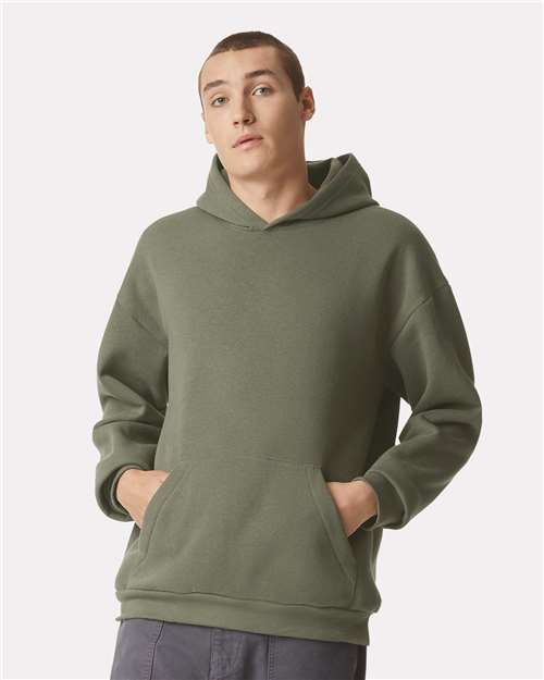 American Apparel RF498 Unisex ReFlex Fleece Hoodie Sweatshirt - Lieutenant - model front