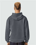 American Apparel RF498 Unisex ReFlex Fleece Hoodie Sweatshirt - Asphalt - model back