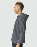 American Apparel RF498 Unisex ReFlex Fleece Hoodie Sweatshirt - Asphalt - model side