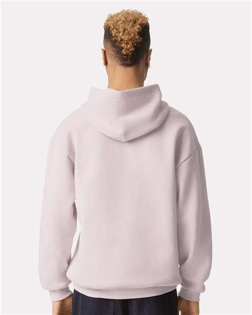 American Apparel RF498 Unisex ReFlex Fleece Hoodie Sweatshirt - Blush - model back