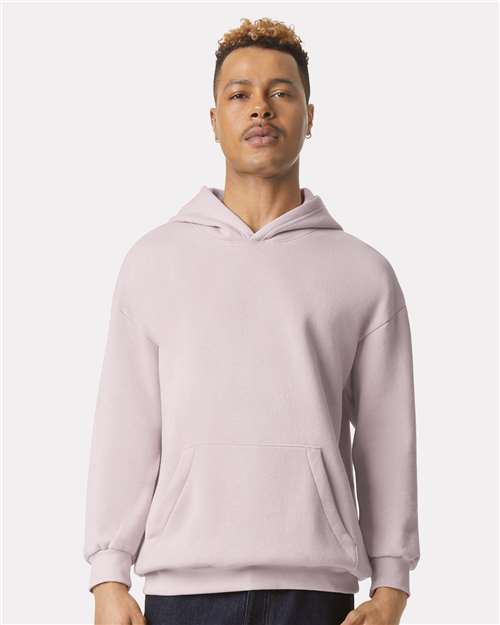 American Apparel RF498 Unisex ReFlex Fleece Hoodie Sweatshirt - Blush - model front