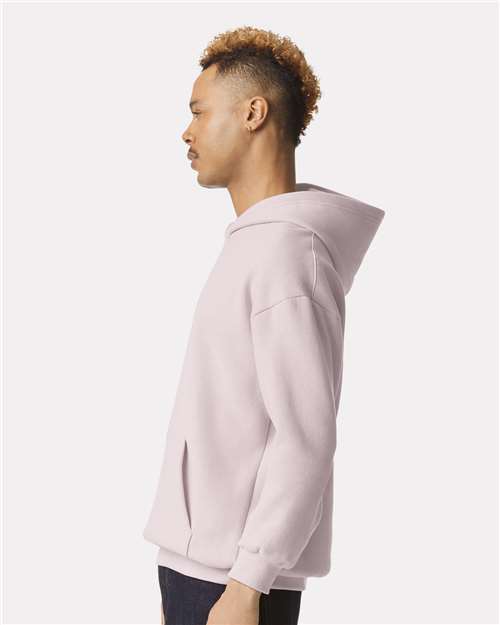 American Apparel RF498 Unisex ReFlex Fleece Hoodie Sweatshirt - Blush - model side