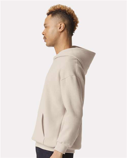 American Apparel RF498 Unisex ReFlex Fleece Hoodie Sweatshirt - Bone - model side