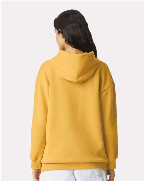 American Apparel RF498 Unisex ReFlex Fleece Hoodie Sweatshirt - Mustard - model back