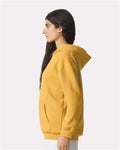 American Apparel RF498 Unisex ReFlex Fleece Hoodie Sweatshirt - Mustard - model side