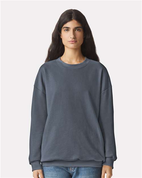 American Apparel RF496 Unisex ReFlex Fleece Crewneck Sweatshirt - Asphalt - model front