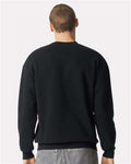 American Apparel RF496 Unisex ReFlex Fleece Crewneck Sweatshirt - Black - model back