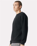 American Apparel RF496 Unisex ReFlex Fleece Crewneck Sweatshirt - Black - model side