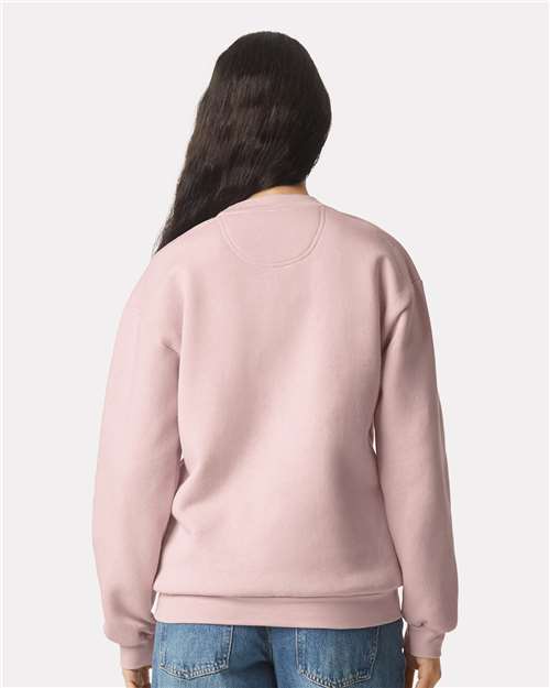 American Apparel RF496 Unisex ReFlex Fleece Crewneck Sweatshirt - Blush - model back