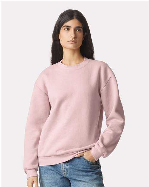 American Apparel RF496 Unisex ReFlex Fleece Crewneck Sweatshirt - Blush - model front