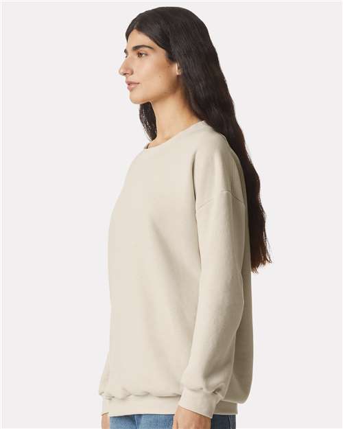 American Apparel RF496 Unisex ReFlex Fleece Crewneck Sweatshirt - Bone - model side