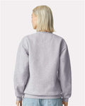 American Apparel RF496 Unisex ReFlex Fleece Crewneck Sweatshirt - Heather Grey - model back