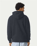 American Apparel RF497 Unisex ReFlex Fleece Full-Zip Hoodie Sweatshirt - Black - model back