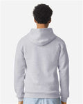 American Apparel RF497 Unisex ReFlex Fleece Full-Zip Hoodie Sweatshirt - Heather Grey - model back