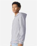 American Apparel RF497 Unisex ReFlex Fleece Full-Zip Hoodie Sweatshirt - Heather Grey - model side