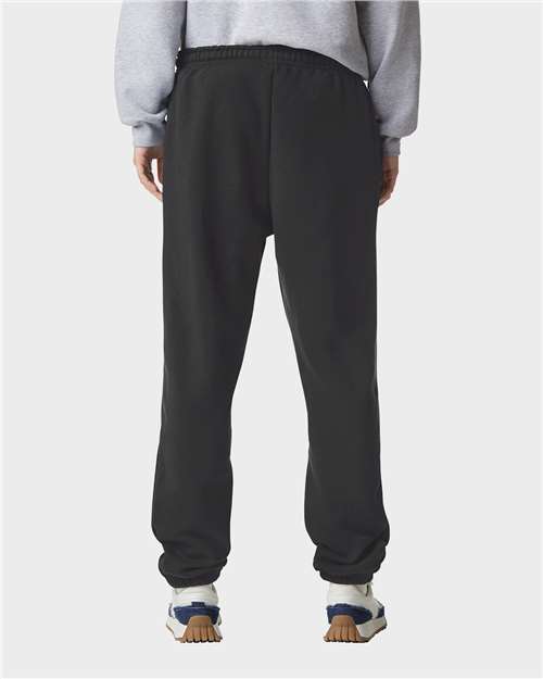 American Apparel RF491 Unisex ReFlex Fleece Sweatpants - Black - model back