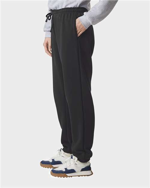 American Apparel RF491 Unisex ReFlex Fleece Sweatpants - Black - model side