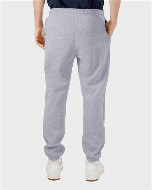 American Apparel RF491 Unisex ReFlex Fleece Sweatpants - Heather Grey - model back