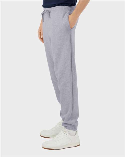 American Apparel RF491 Unisex ReFlex Fleece Sweatpants - Heather Grey - model side