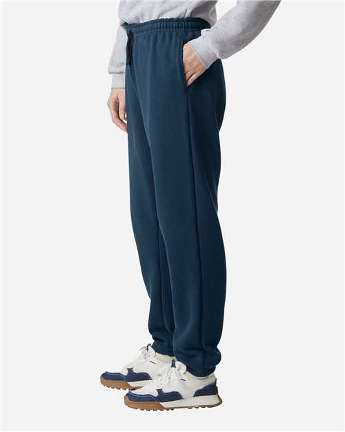 American Apparel RF491 Unisex ReFlex Fleece Sweatpants - Sea Blue - model side