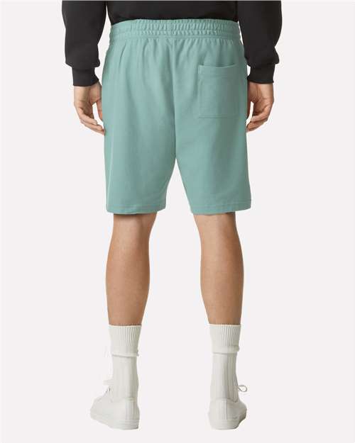 American Apparel 2PQ Unisex Pique Gym Shorts - Arctic - model back