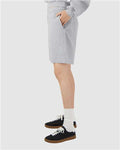 American Apparel 2PQ Unisex Pique Gym Shorts - Heather Grey - model side