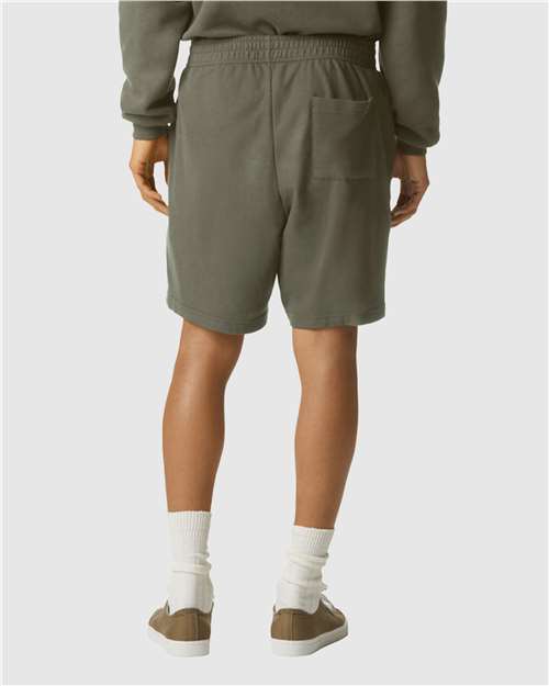 American Apparel 2PQ Unisex Pique Gym Shorts - Lieutenant - model back