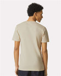 American Apparel 2004CVC Unisex CVC Henley Tee - Heather Bone - model back