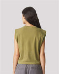 American Apparel 307GD Women's Garment-Dyed Heavyweight Muscle Tee - Faded Army - model back