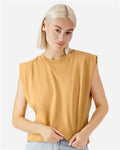 American Apparel 307GD Women's Garment-Dyed Heavyweight Muscle Tee - Faded Mustard - model front