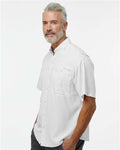 Paragon 700 Men's Hatteras Performance Short Sleeve Fishing Shirt - Aluminum - model side