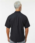 Paragon 700 Men's Hatteras Performance Short Sleeve Fishing Shirt - Black - model back