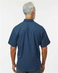 Paragon 700 Men's Hatteras Performance Short Sleeve Fishing Shirt - Navy - model back