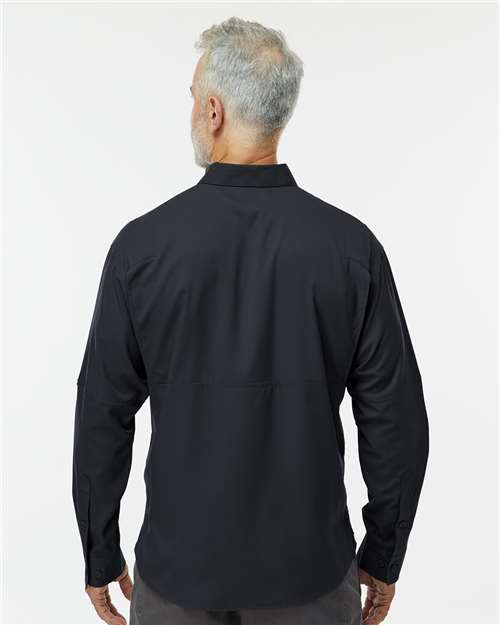 Paragon 702 Men's Kitty Hawk Performance Fishing Shirt - Black - model back