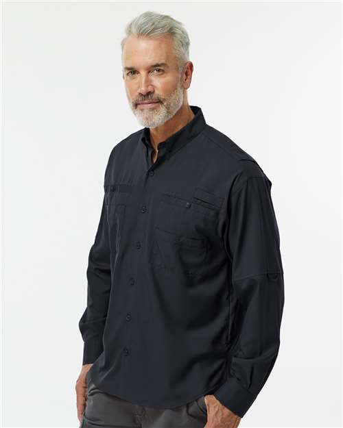 Paragon 702 Men's Kitty Hawk Performance Fishing Shirt - Black - model side