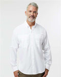 Paragon 702 Men's Kitty Hawk Performance Fishing Shirt - White - model front
