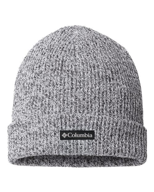 Columbia 191132 Whirlibird Cuffed Beanie - White Marled - front