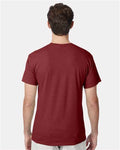 Hanes 42TB Perfect-T Triblend T-Shirt - Athletic Cardinal Heather - model back