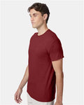 Hanes 42TB Perfect-T Triblend T-Shirt - Athletic Cardinal Heather - model side
