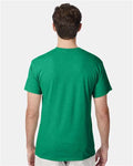Hanes 42TB Perfect-T Triblend T-Shirt - Kelly Green Heather - model back
